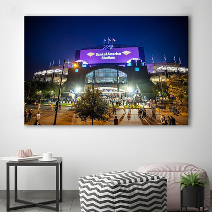Bank of America Stadium, Stadium Canvas, Sport Art, Gift for him, Man Cave Decor, Art Print, Canvas Print Wall Art