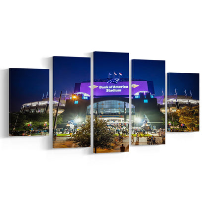 Bank of America Stadium, Stadium Canvas, Sport Art, Gift for him, 5 Panel, Large Canvas, Canvas Print Wall Art