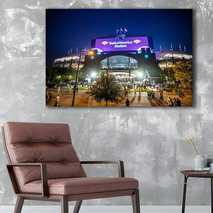 Bank of America Stadium, Stadium Canvas, Sport Art, Gift for him, Man Cave Decor, Art Print, Canvas Print Wall Art