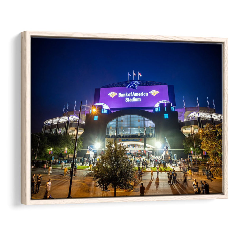 Bank of America Stadium, Stadium Canvas, Sport Art, Framed Canvas Print Wall Art, Floating Frame