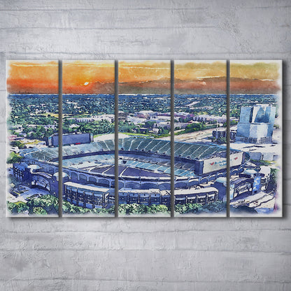 Bank of America Painting Stadium Watercolor, North Carolina Watercolor, Sport Art, Extra Large Canvas Print Wall Art