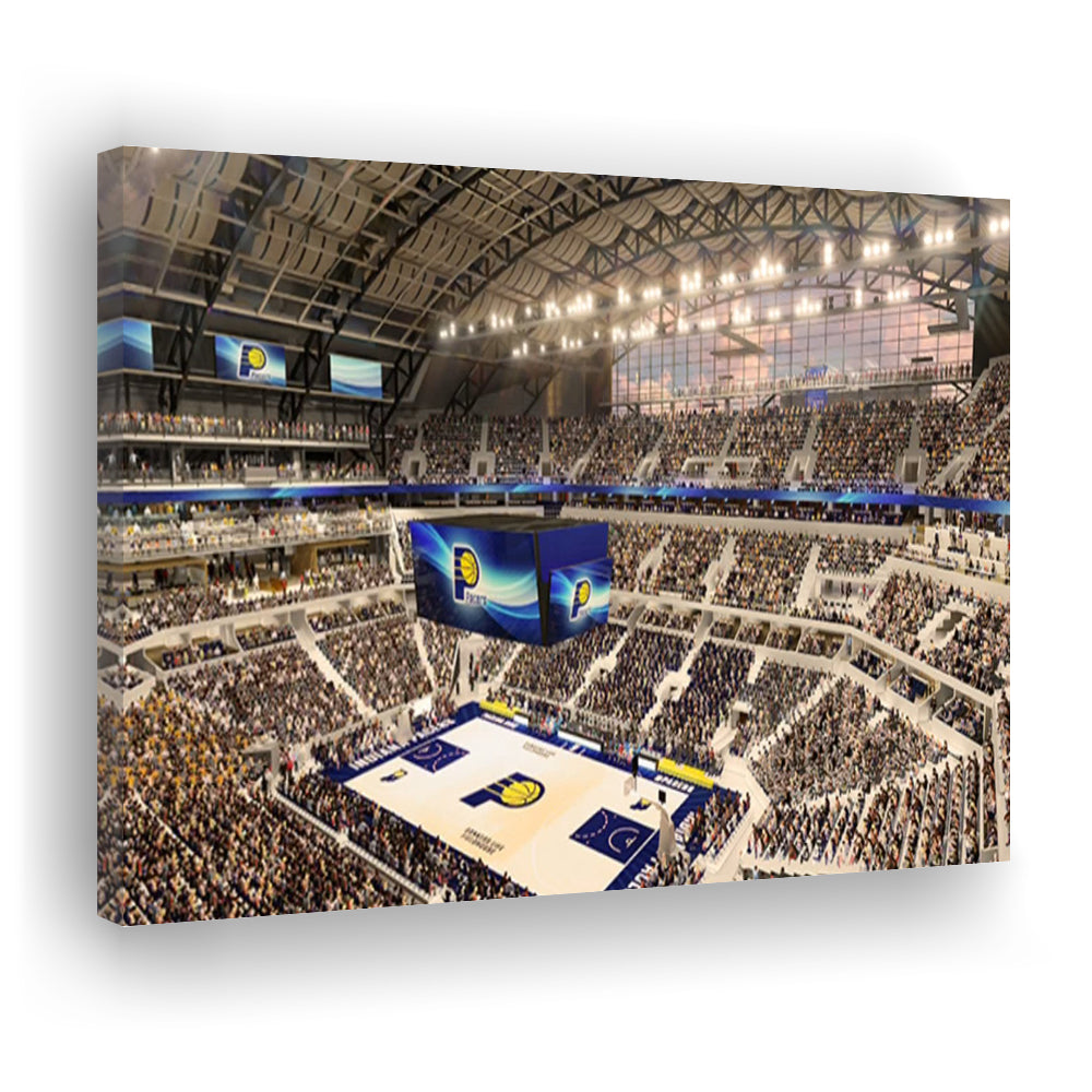 Bankers Life Fieldhouse, Stadium Canvas, Sport Art, Gift for him, Man Cave Decor, Art Print, Canvas Print Wall Art
