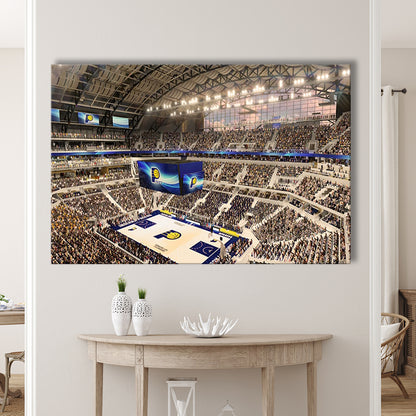 Bankers Life Fieldhouse, Stadium Canvas, Sport Art, Gift for him, Man Cave Decor, Art Print, Canvas Print Wall Art