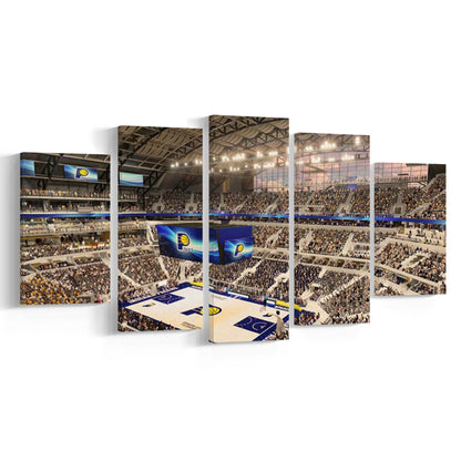Bankers Life Fieldhouse, Stadium Canvas, Sport Art, Gift for him, 5 Panel, Large Canvas, Canvas Print Wall Art
