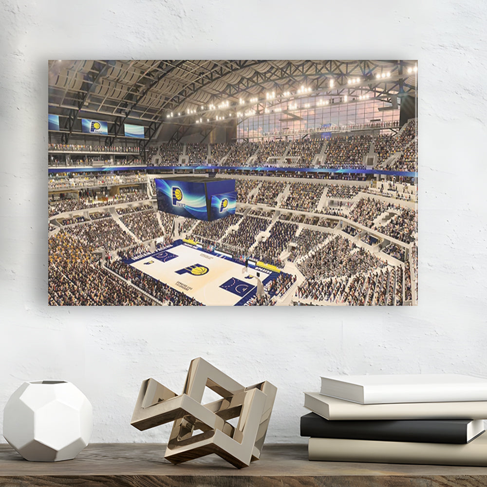 Bankers Life Fieldhouse, Stadium Canvas, Sport Art, Gift for him, Man Cave Decor, Art Print, Canvas Print Wall Art