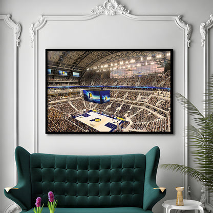 Bankers Life Fieldhouse, Stadium Canvas, Sport Art, Gift for him, Framed Art Print Wall Decor, Picture Framed
