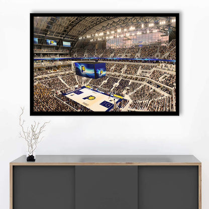 Bankers Life Fieldhouse, Stadium Canvas, Sport Art, Gift for him, Framed Art Print Wall Decor, Picture Framed