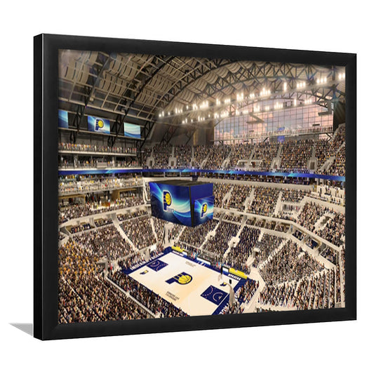 Bankers Life Fieldhouse, Stadium Canvas, Sport Art, Gift for him, Framed Art Print Wall Decor, Picture Framed