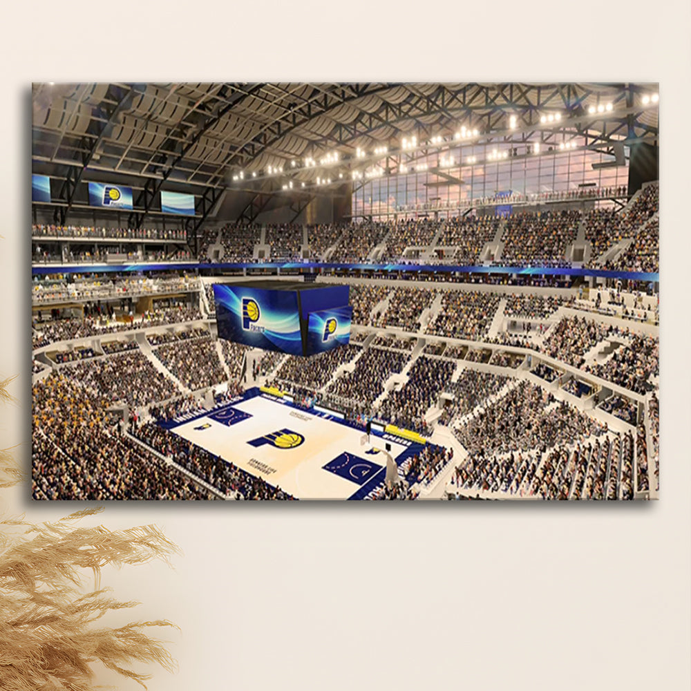 Bankers Life Fieldhouse, Stadium Canvas, Sport Art, Gift for him, Man Cave Decor, Art Print, Canvas Print Wall Art