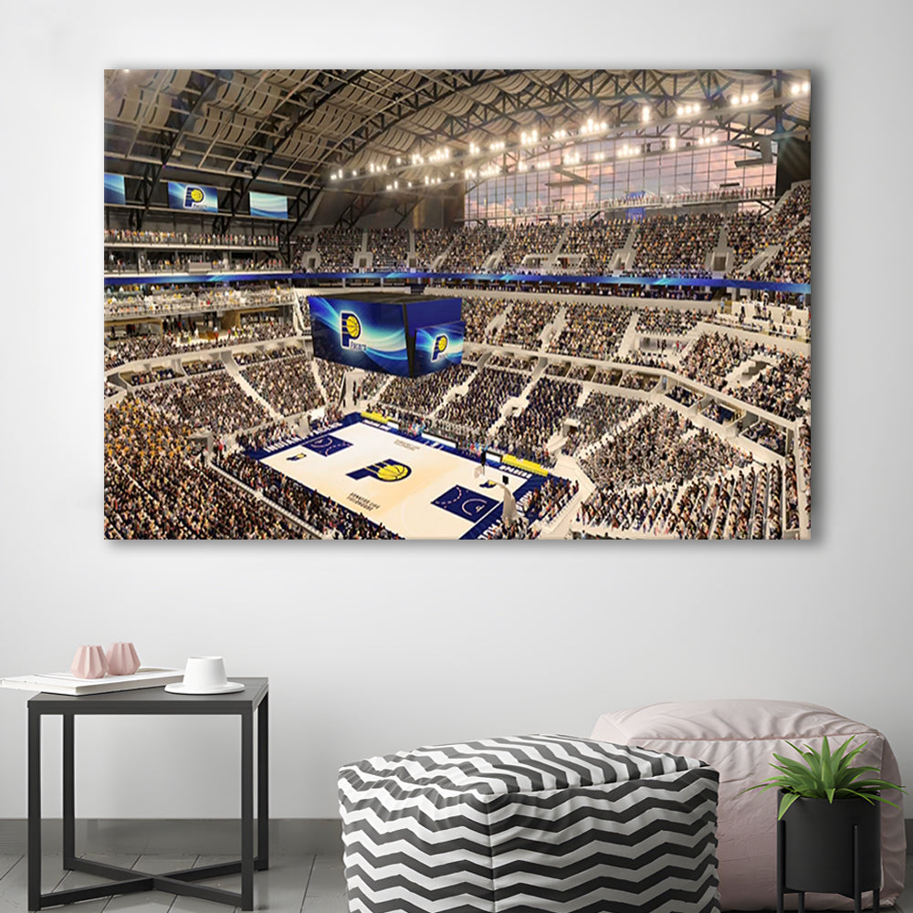 Bankers Life Fieldhouse, Stadium Canvas, Sport Art, Gift for him, Man Cave Decor, Art Print, Canvas Print Wall Art
