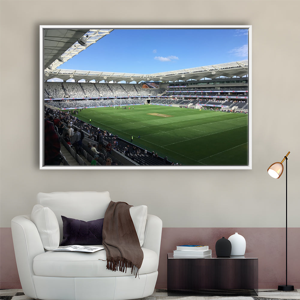 Bankwest Stadium in Australia, Stadium Canvas, Sport Art, Framed Canvas Print Wall Art, Floating Frame
