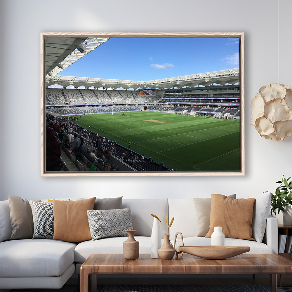 Bankwest Stadium in Australia, Stadium Canvas, Sport Art, Framed Canvas Print Wall Art, Floating Frame
