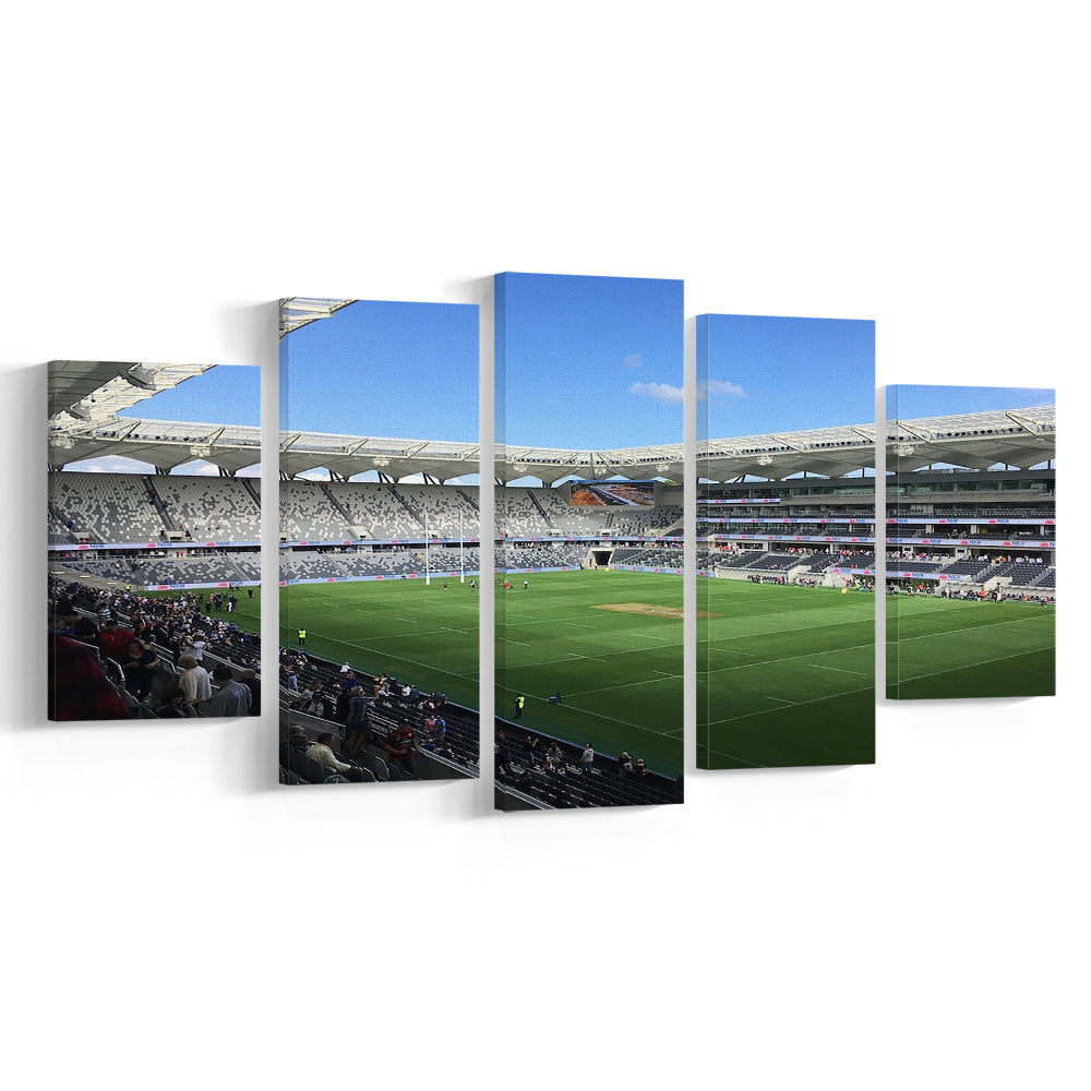Bankwest Stadium in Australia, Stadium Canvas, Sport Art, Gift for him, 5 Panel, Large Canvas, Canvas Print Wall Art