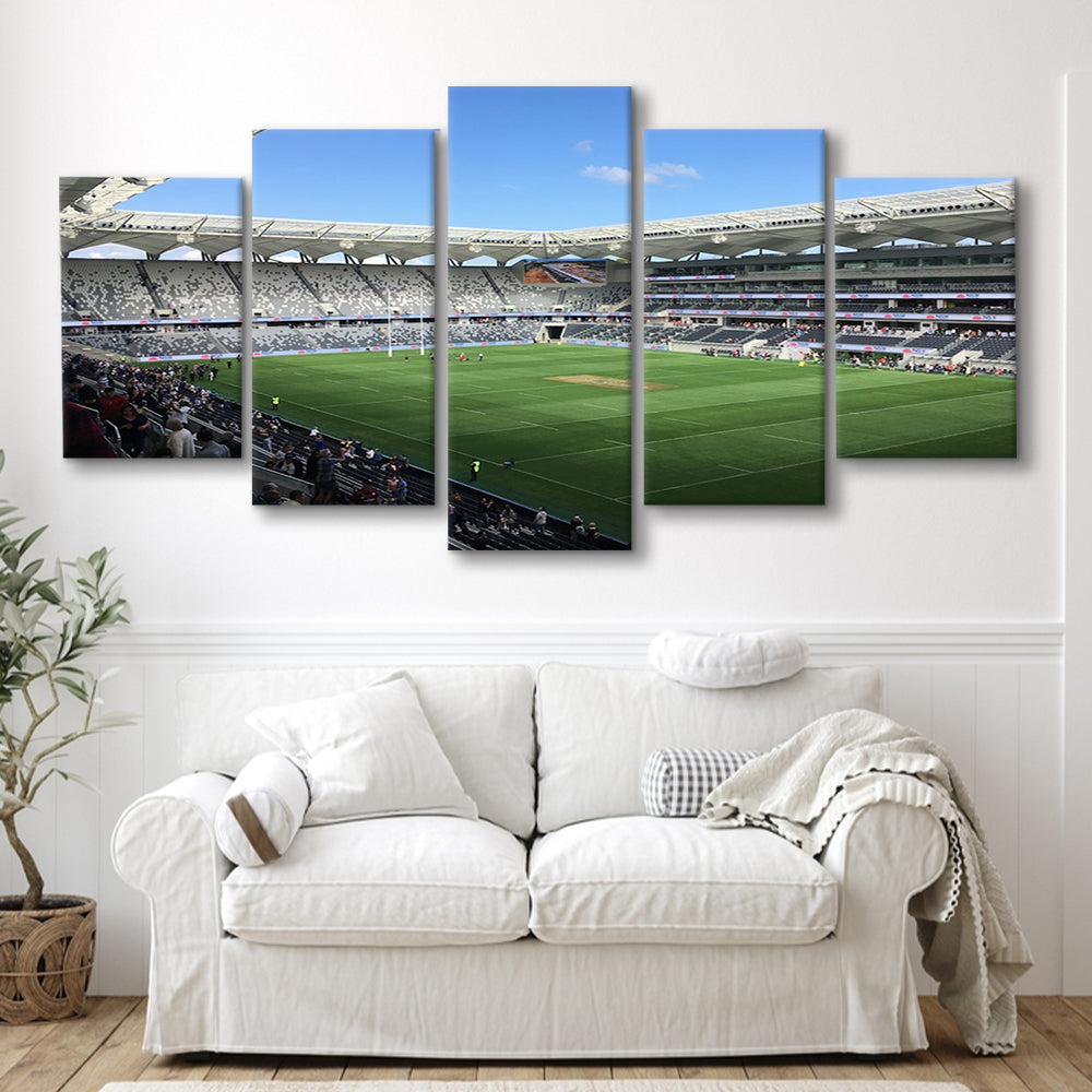 Bankwest Stadium in Australia, Stadium Canvas, Sport Art, Gift for him, 5 Panel, Large Canvas, Canvas Print Wall Art