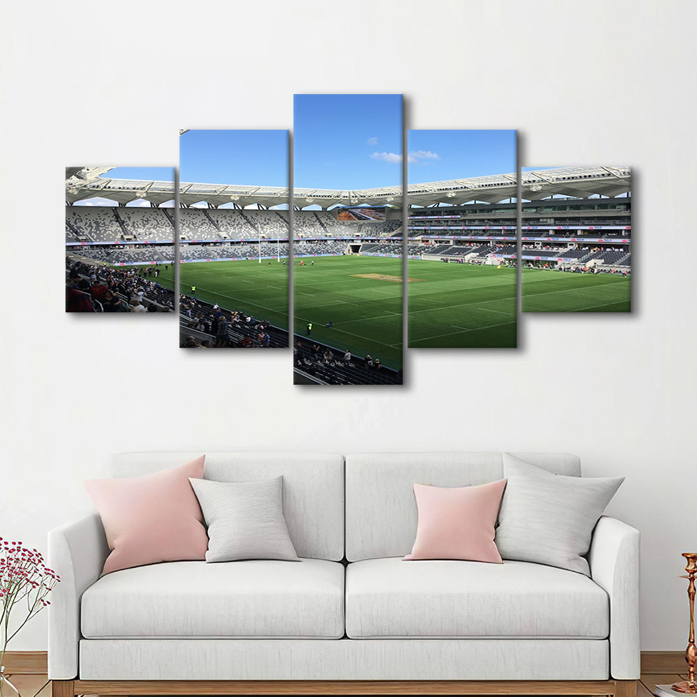 Bankwest Stadium in Australia, Stadium Canvas, Sport Art, Gift for him, 5 Panel, Large Canvas, Canvas Print Wall Art