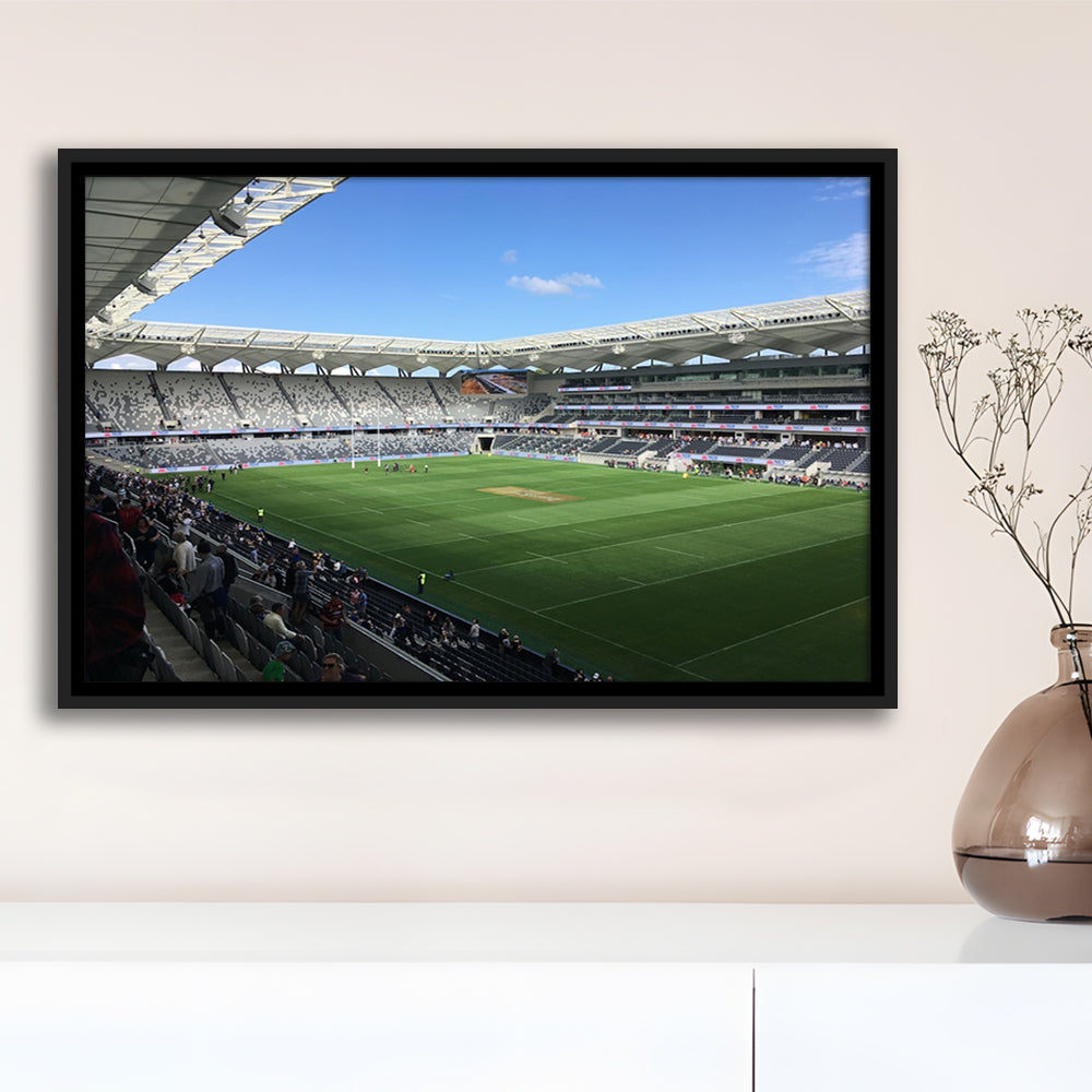 Bankwest Stadium in Australia, Stadium Canvas, Sport Art, Framed Canvas Print Wall Art, Floating Frame
