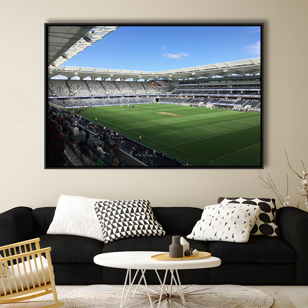 Bankwest Stadium in Australia, Stadium Canvas, Sport Art, Framed Canvas Print Wall Art, Floating Frame