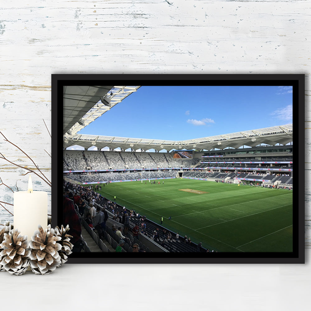 Bankwest Stadium in Australia, Stadium Canvas, Sport Art, Framed Canvas Print Wall Art, Floating Frame