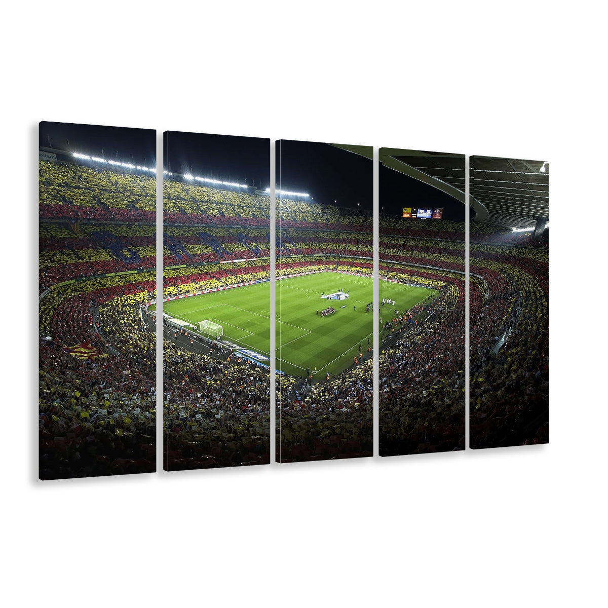 Barcelona Catalonia Football Stadium, Stadium Canvas, Sport Art, 5 Panel B, Extra Large Canvas, Canvas Print Wall Art