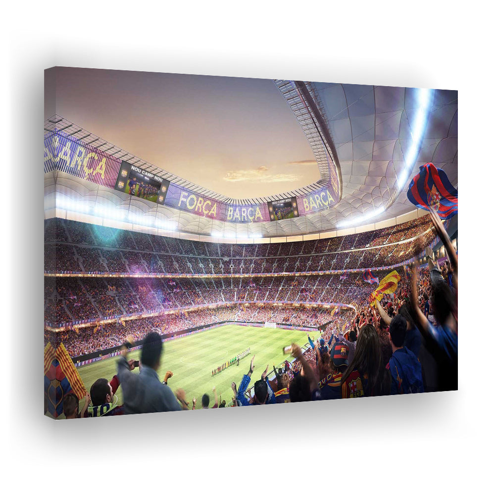 Barcelona Stadium, Stadium Canvas, Sport Art, Gift for him, Man Cave Decor, Art Print, Canvas Print Wall Art