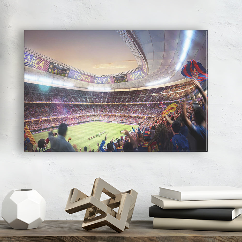 Barcelona Stadium, Stadium Canvas, Sport Art, Gift for him, Man Cave Decor, Art Print, Canvas Print Wall Art