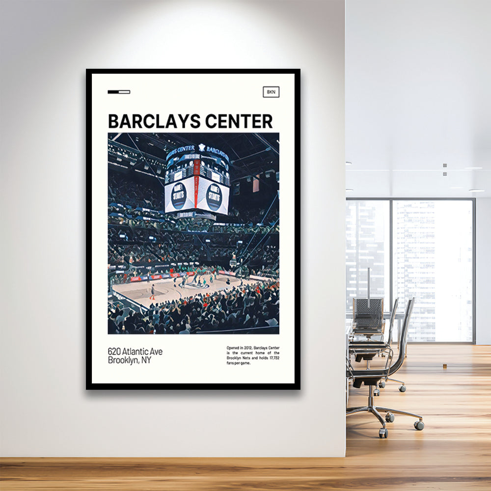 Barclays Center Print, Brooklyn Nets Stadium Art, Gifts for him, Sport Art, Framed Art Print Wall Decor