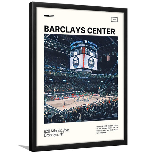 Barclays Center Print, Brooklyn Nets Stadium Art, Gifts for him, Sport Art, Framed Art Print Wall Decor