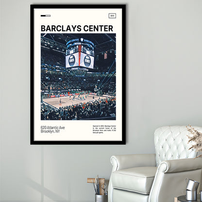 Barclays Center Print, Brooklyn Nets Stadium Art, Gifts for him, Sport Art, Framed Art Print Wall Decor