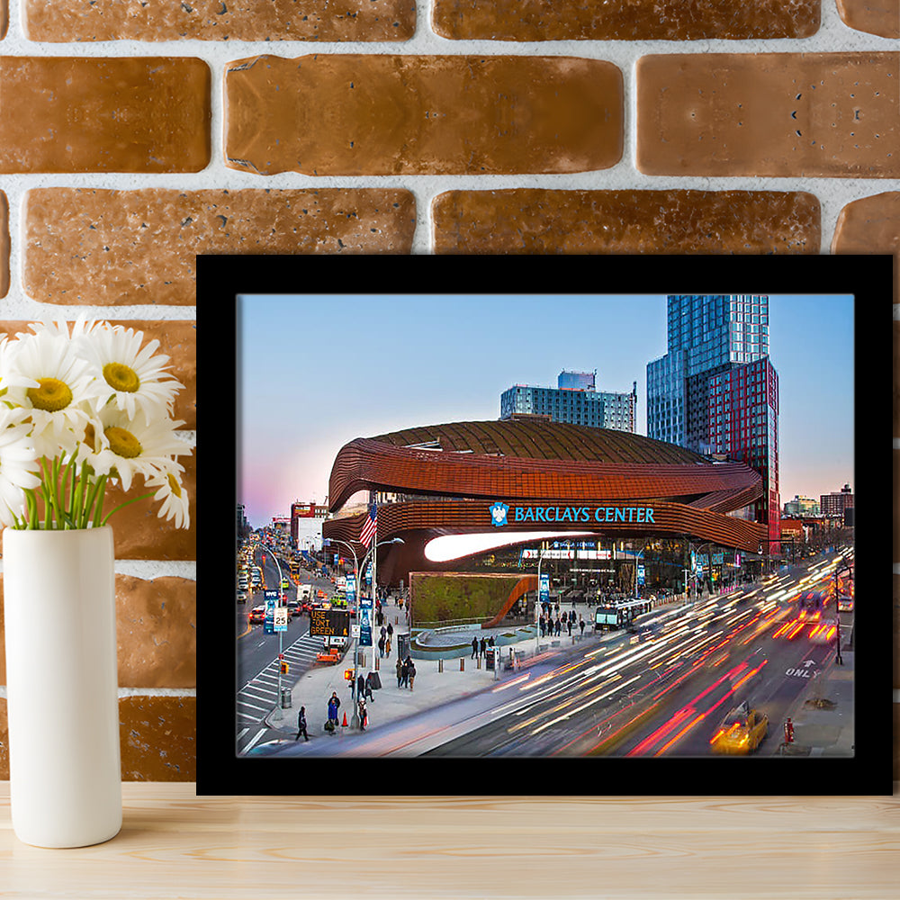 Barclays Center, Stadium Canvas, Sport Art, Gift for him, Framed Art Print Wall Decor, Picture Framed