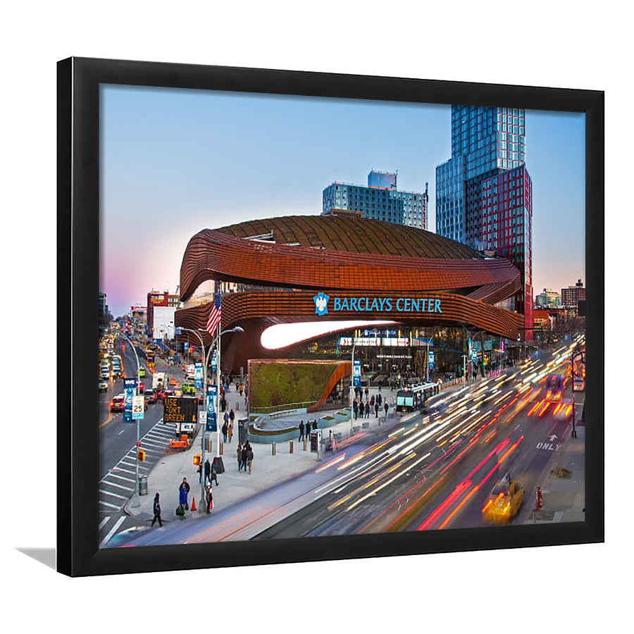 Barclays Center, Stadium Canvas, Sport Art, Gift for him, Framed Art Print Wall Decor, Picture Framed