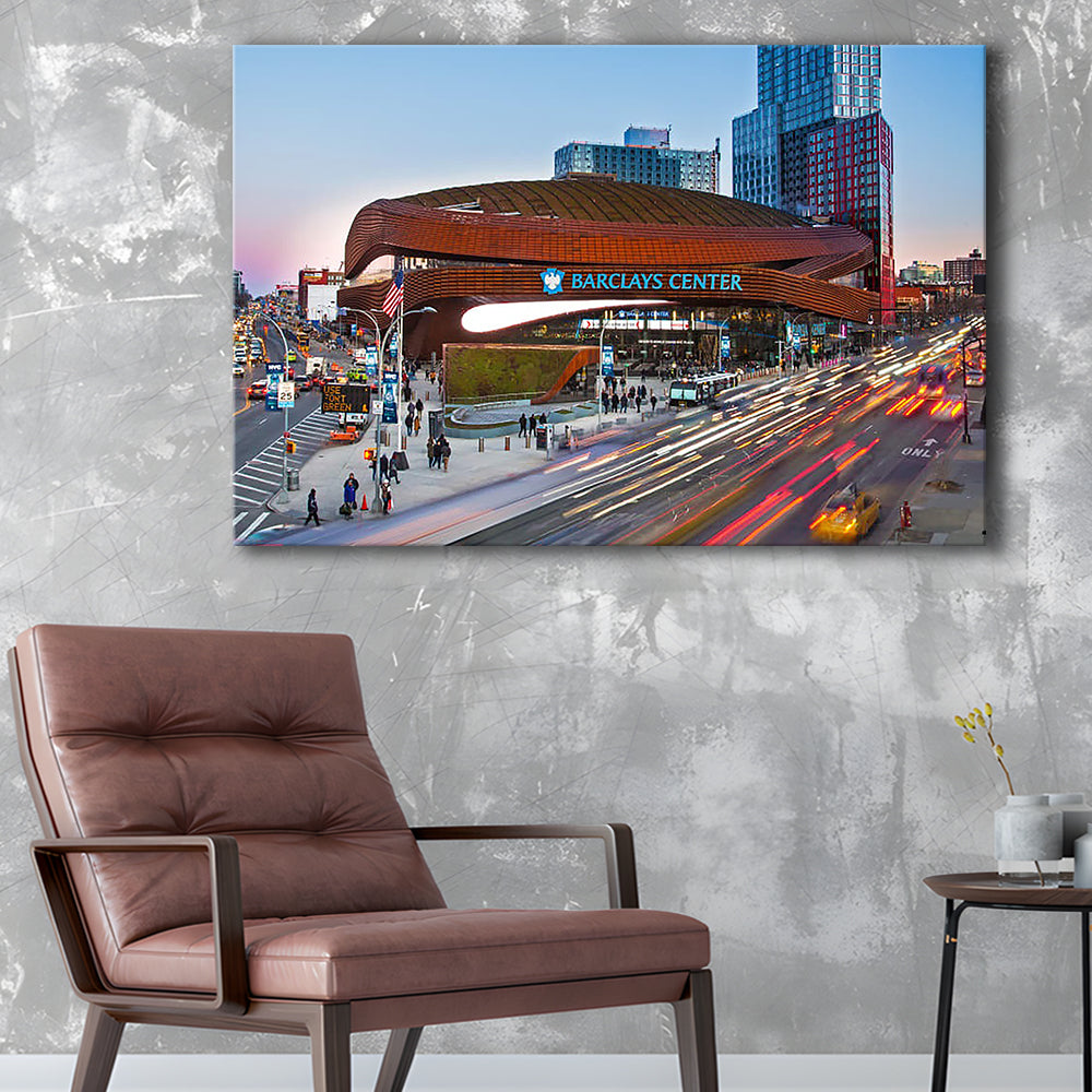 Barclays Center, Stadium Canvas, Sport Art, Gift for him, Man Cave Decor, Art Print, Canvas Print Wall Art