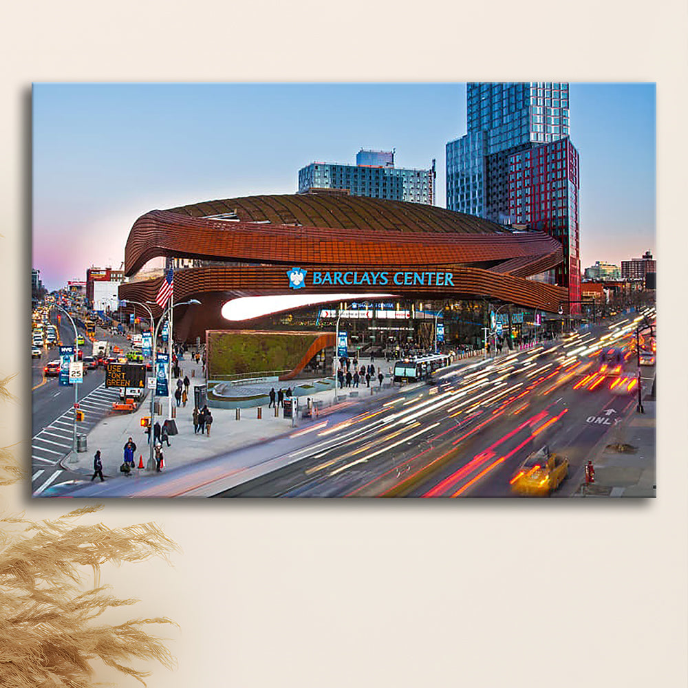 Barclays Center, Stadium Canvas, Sport Art, Gift for him, Man Cave Decor, Art Print, Canvas Print Wall Art