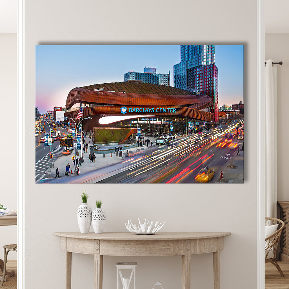 Barclays Center, Stadium Canvas, Sport Art, Gift for him, Man Cave Decor, Art Print, Canvas Print Wall Art