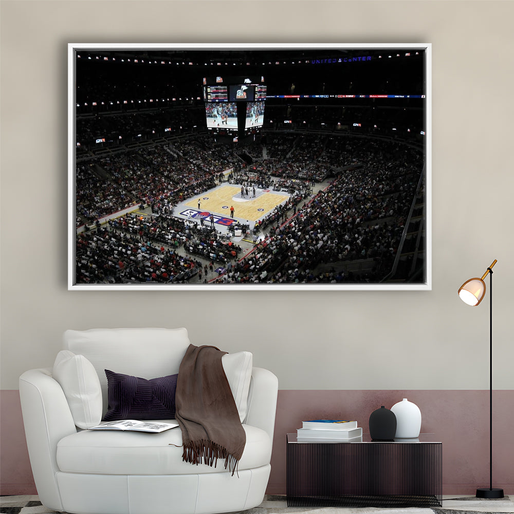Barclays Center Stadium, Stadium Canvas, Sport Art, Framed Canvas Print Wall Art, Floating Frame