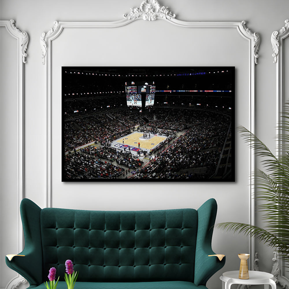 Barclays Center Stadium, Stadium Canvas, Sport Art, Gift for him, Framed Art Print Wall Decor, Picture Framed