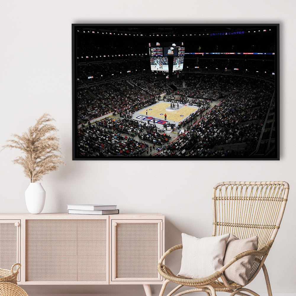 Barclays Center Stadium, Stadium Canvas, Sport Art, Framed Canvas Print Wall Art, Floating Frame