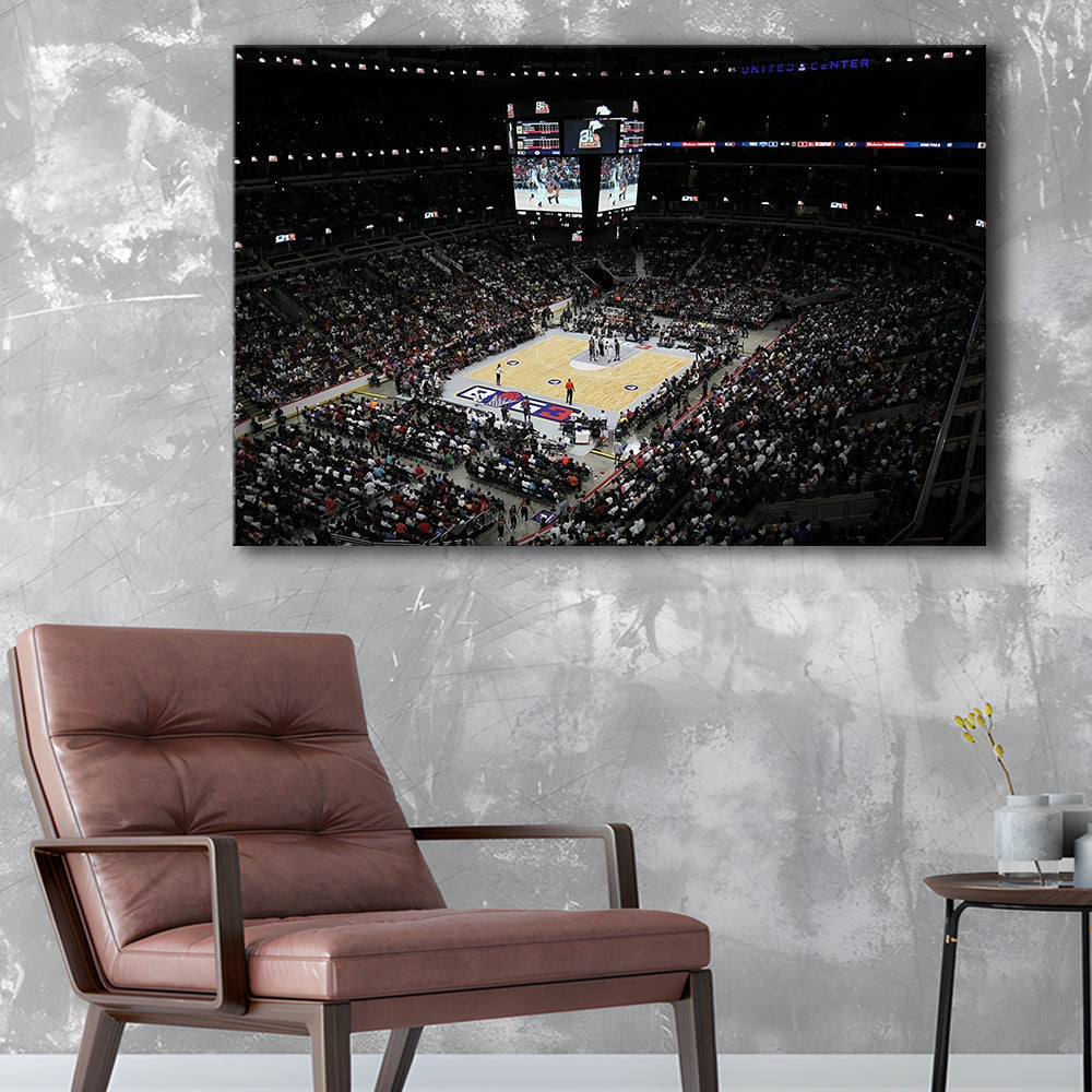 Barclays Center Stadium, Stadium Canvas, Sport Art, Gift for him, Man Cave Decor, Art Print, Canvas Print Wall Art