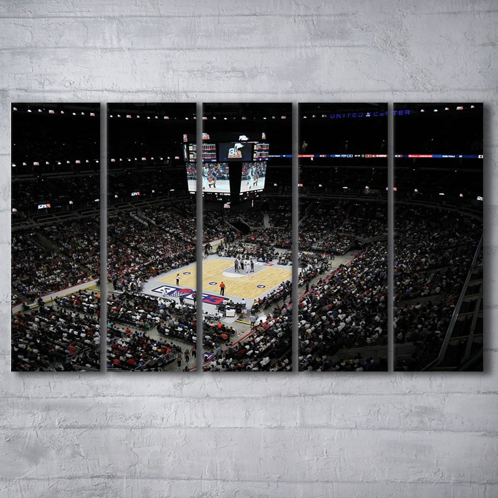 Barclays Center Stadium, Stadium Canvas, Sport Art, 5 Panel B, Extra Large Canvas, Canvas Print Wall Art