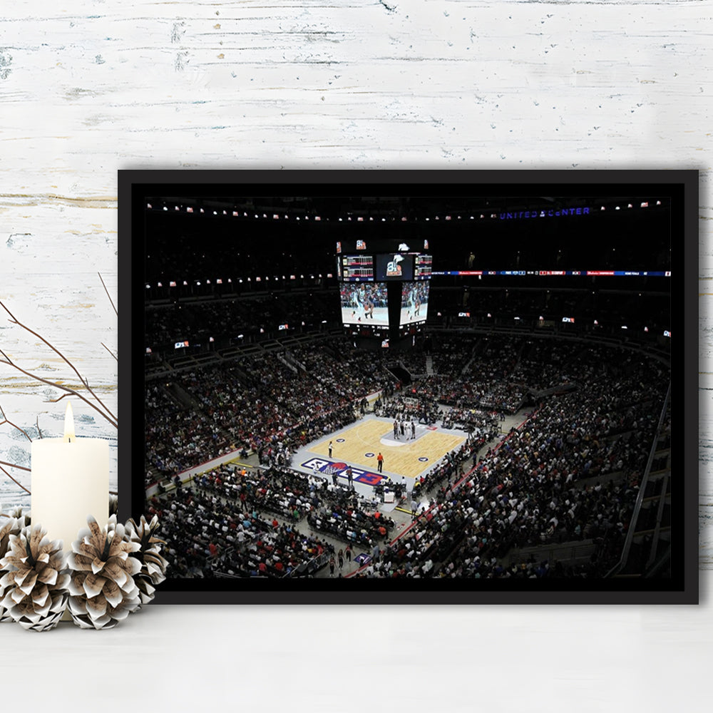 Barclays Center Stadium, Stadium Canvas, Sport Art, Framed Canvas Print Wall Art, Floating Frame