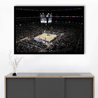 Barclays Center Stadium, Stadium Canvas, Sport Art, Gift for him, Framed Art Print Wall Decor, Picture Framed