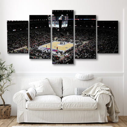 Barclays Center Stadium, Stadium Canvas, Sport Art, Gift for him, 5 Panel, Large Canvas, Canvas Print Wall Art