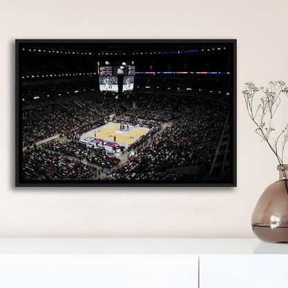 Barclays Center Stadium, Stadium Canvas, Sport Art, Framed Canvas Print Wall Art, Floating Frame