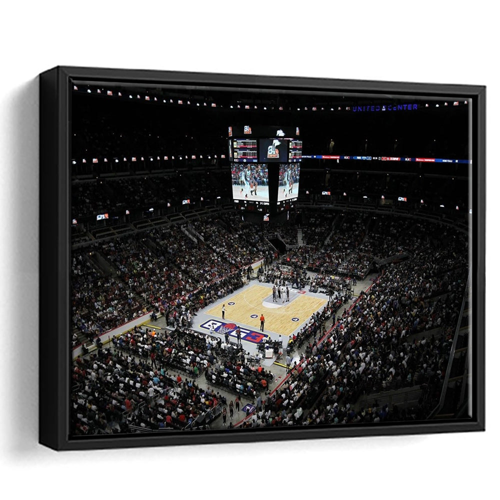 Barclays Center Stadium, Stadium Canvas, Sport Art, Framed Canvas Print Wall Art, Floating Frame