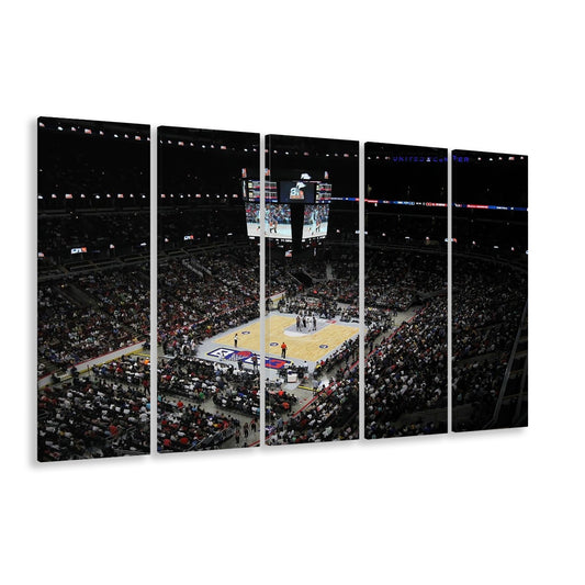 Barclays Center Stadium, Stadium Canvas, Sport Art, 5 Panel B, Extra Large Canvas, Canvas Print Wall Art