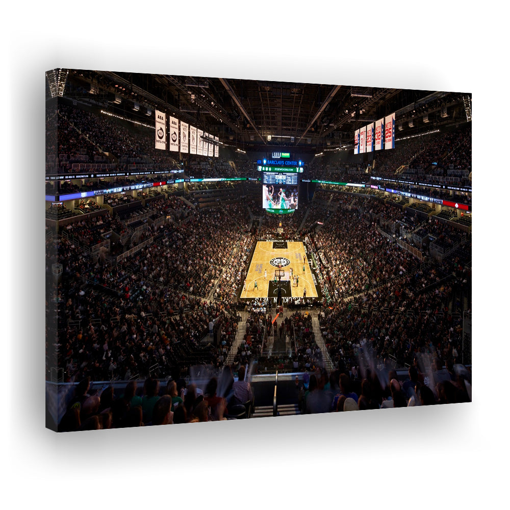 Barclays Sports Center, Stadium Canvas, Sport Art, Gift for him, Man Cave Decor, Art Print, Canvas Print Wall Art