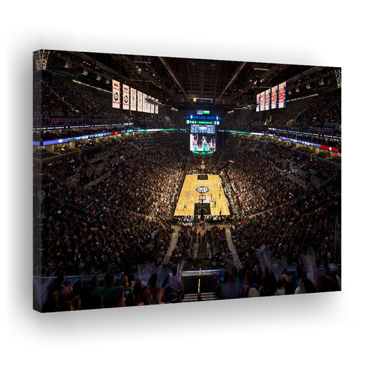 Barclays Sports Center, Stadium Canvas, Sport Art, Gift for him, Man Cave Decor, Art Print, Canvas Print Wall Art
