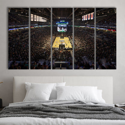 Barclays Sports Center, Stadium Canvas, Sport Art, 5 Panel B, Extra Large Canvas, Canvas Print Wall Art