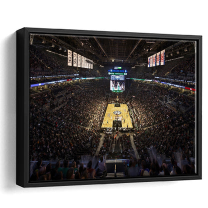 Barclays Sports Center, Stadium Canvas, Sport Art, Framed Canvas Print Wall Art, Floating Frame