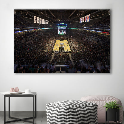 Barclays Sports Center, Stadium Canvas, Sport Art, Gift for him, Man Cave Decor, Art Print, Canvas Print Wall Art