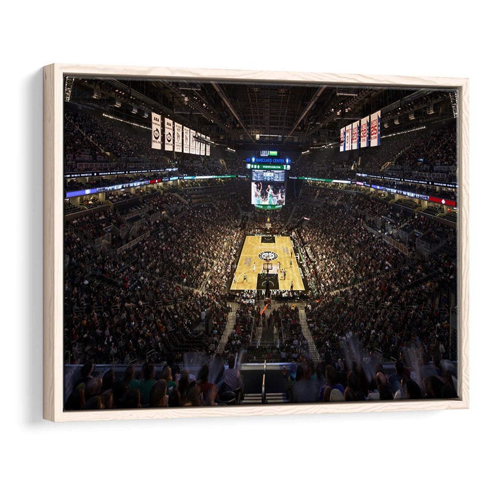 Barclays Sports Center, Stadium Canvas, Sport Art, Framed Canvas Print Wall Art, Floating Frame